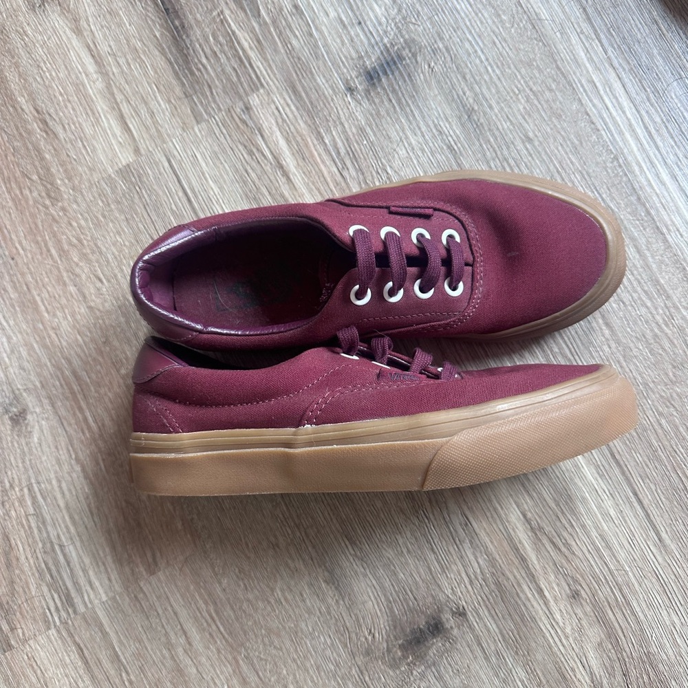 Men's Burgundy Canvas Sneakers
